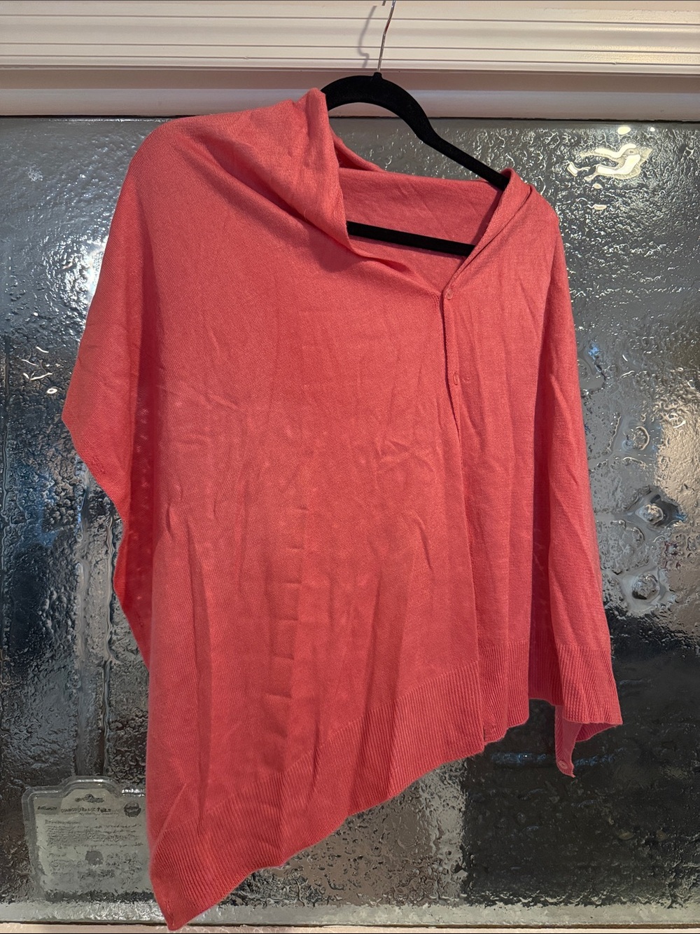 Women's pink Asymmetric Poncho Top